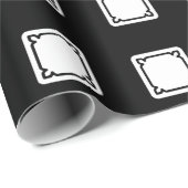 レトロシンプルエレガント白黒形状パターン ラッピングペーパー (ロールコーナー)