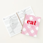 レトロシンプルキュートピンク&レッドカスタムレシピ ノートブック (内部)