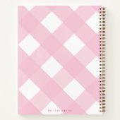 レトロシンプルキュートピンク&レッドカスタムレシピ ノートブック (裏面)