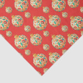 レトロシンプルクリスマス装飾模様 薄葉紙 (詳細)