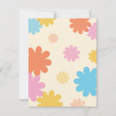 レトロシンプルグルービーフラワーズブライダルシャワー 招待状 (裏面)