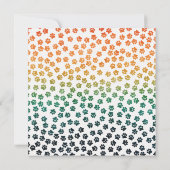 レトロシンプルサンセットキャットポーズキャッおもしろいトママモカード カード (裏面)