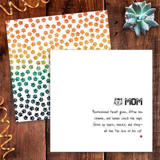 レトロシンプルサンセットキャットポーズキャッおもしろいトママモカード カード