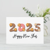 レトロシンプルスタイルハッピーニューイヤーカード2025 シーズンカード (スタンド正面)