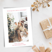 レトロシンプルタイプライター2縦写真クリスマス シーズンカード