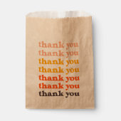 レトロシンプルタイポグラフィサンキューピーチアンドイエロー フェイバーバッグ (正面)