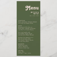 レトロシンプルビベス |オリーブグリーン結婚のディナー