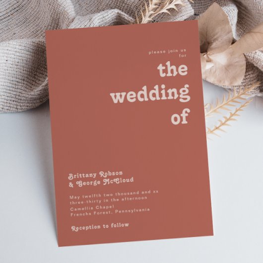 レトロシンプルビベス |古いバラ結婚の 招待状