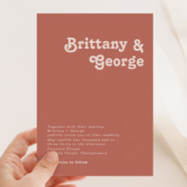 レトロシンプルビベス |古いバラ結婚式招待状 招待状