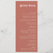 レトロシンプルビベス |古いバラ結婚式 プログラム (裏面)