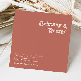 レトロシンプルビベス |旧バラスクエア結婚ズ 招待状