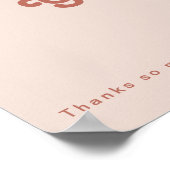 レトロシンプルビベス |赤面ピンクカードとギフト ポスター (角)