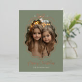 レトロシンプルボウフォト 箔シーズンカード (立ち正面)