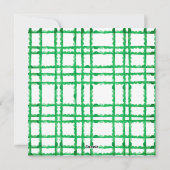 レトロシンプルモダングリーンフォトフレームのクリスマス シーズンカード (裏面)