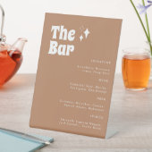 レトロシンプルヴィンテージモダンの結婚バー徴候 台座サイン (インサイチュ)