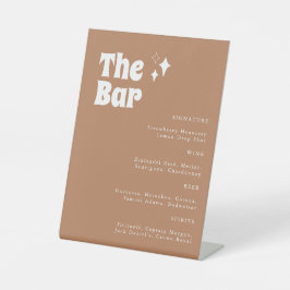 レトロシンプルヴィンテージモダンの結婚バー徴候 台座サイン