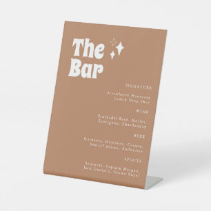 レトロシンプルヴィンテージモダンの結婚バー徴候 台座サイン