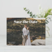 レトロシンプル写真の保存日付 招待状 (スタンド正面)