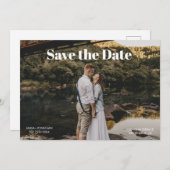 レトロシンプル写真の保存日付 招待状 (正面/裏面)