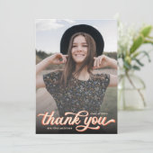 レトロシンプル写真卒業ありがとう サンキューカード (スタンド正面)