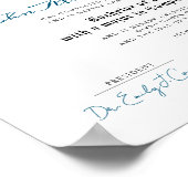 レトロシンプル大学大学院修了証書タイプ ポスター (角)