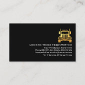 レトロシンプル金ゴールドトラック輸送 名刺 (裏面)