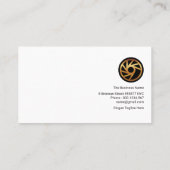 レトロシンプル·コラム·ボックス·トラック輸送 名刺 (裏面)