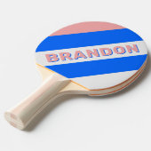 レトロシーはっきりしたキスストライプの名前 卓球ラケット (正面アングル)