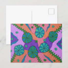 レトロシーガーデン抽象芸術 ポストカード