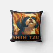 レトロシーズー（犬）ズパピードッグ クッション (正面)