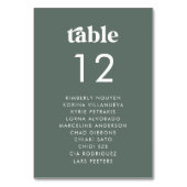 レトロシーティンググラフゲスト名ミニマル結婚リスト テーブルナンバー (正面)