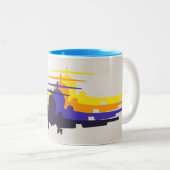 レトロジェットエイジシルーエットマグ ツートーンマグカップ (正面右)