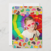 レトロジェリービーン ポップ スイート キャンディ ワンダーランド バースデー 招待状 (裏面)