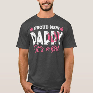 レトロジェンダー誇りを持ったが新しいパパ女の子を明かす Tシャツ
