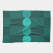 レトロジオメストライプトリティール（緑がかった色） キッチンタオル (横)