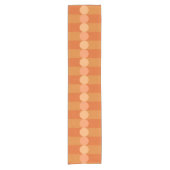 レトロジオメストライプトリ円オレンジ ショートテーブルランナー (正面)