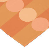 レトロジオメストライプトリ円オレンジ ショートテーブルランナー (コーナー)