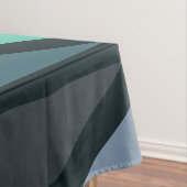 レトロジオメトリアート三角形ブラックティール(緑がかった色) テーブルクロス (インサイチュ)