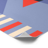 レトロジオメトリカバーセットバウハウスレトロデザインc ポスター (角)