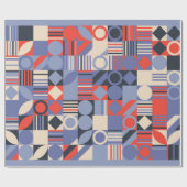 レトロジオメトリカバーセットバウハウスレトロデザインc ラッピングペーパー (フラット)