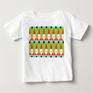 レトロジオメトリックサンタベビートゥーボディースーツ ベビーTシャツ