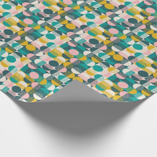 レトロジオメトリックモダン:ヴィンテージパターン。 ラッピングペーパー (角)