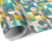 レトロジオメトリックモダン:ヴィンテージパターン。 ラッピングペーパー (ロールコーナー)