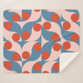 レトロジオメトリックモダン:ヴィンテージモザイク。 シェルパブランケット (正面(横))