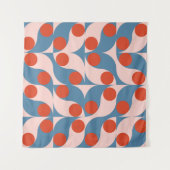 レトロジオメトリックモダン:ヴィンテージモザイク。 タペストリー (正面(横))