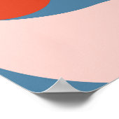 レトロジオメトリックモダン:ヴィンテージモザイク。 ポスター (角)