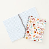 レトロジオメトリック抽象芸術パス#5ブリック金ゴールドID1067 ノートブック (内部)