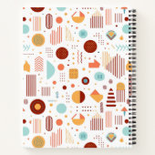 レトロジオメトリック抽象芸術パス#5ブリック金ゴールドID1067 ノートブック (裏面)