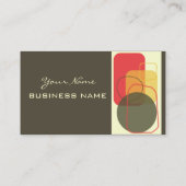 レトロジオメトリデザイン/DIY背景色！ 名刺 (裏面)