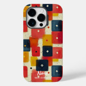レトロジオメトリブロック(名前をカスタムするとメッセージ) Case-Mate iPhoneケース (裏面)